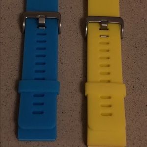 Fitbit Blaze wrist Band. One Blue and one Yellow